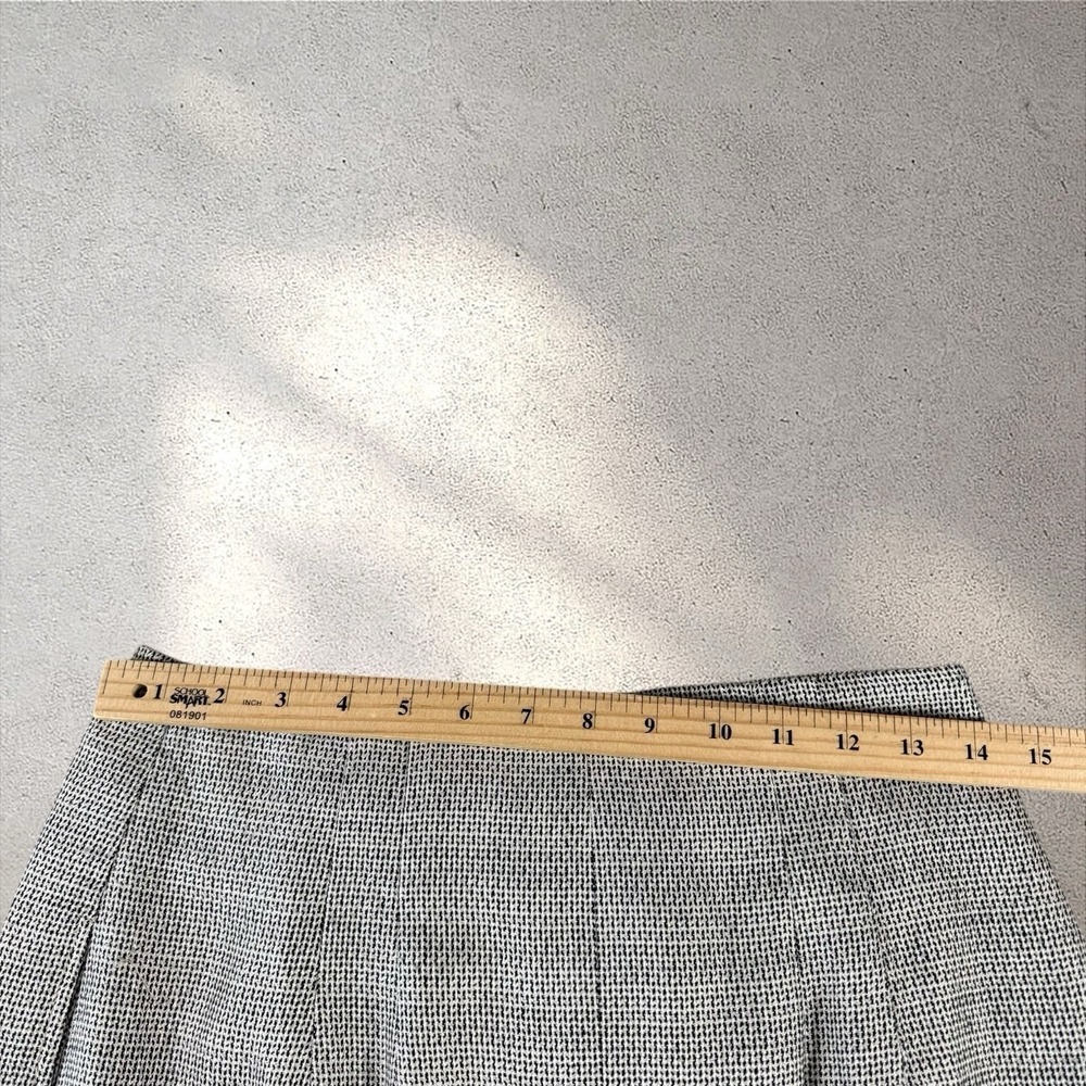 CHRISTIAN DIOR‎ Paris 80s Plaid Tweed Checkered Pencil Skirt Sz 8 - Picture 5 of 6